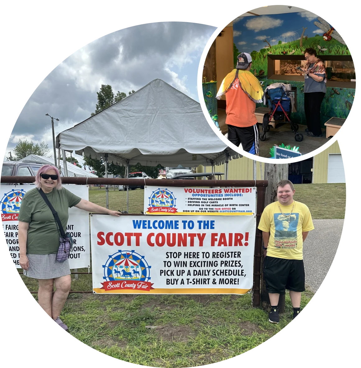 People enjoying Scott County Fair